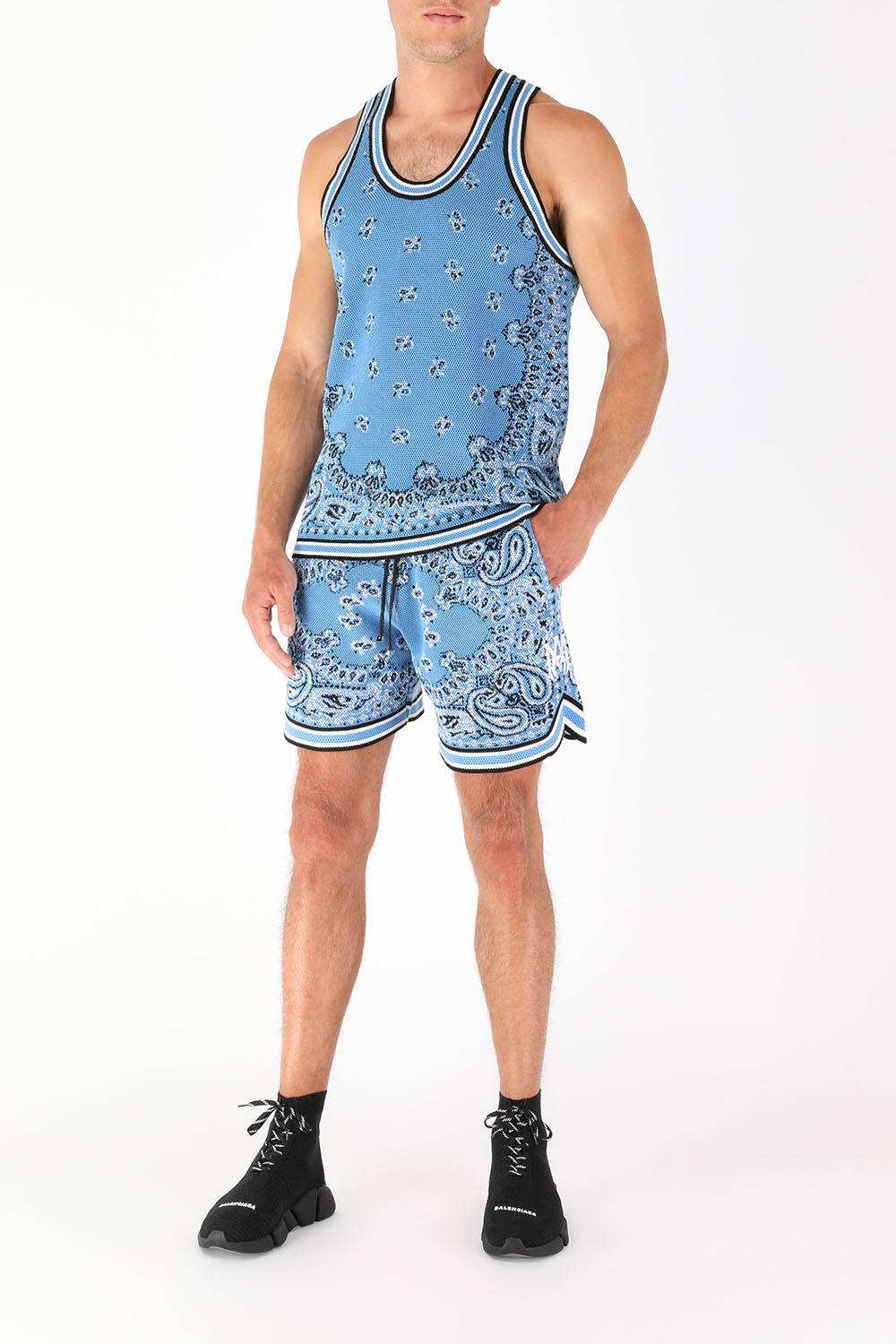 Bandana Basketball Shorts in Blue Factory 54